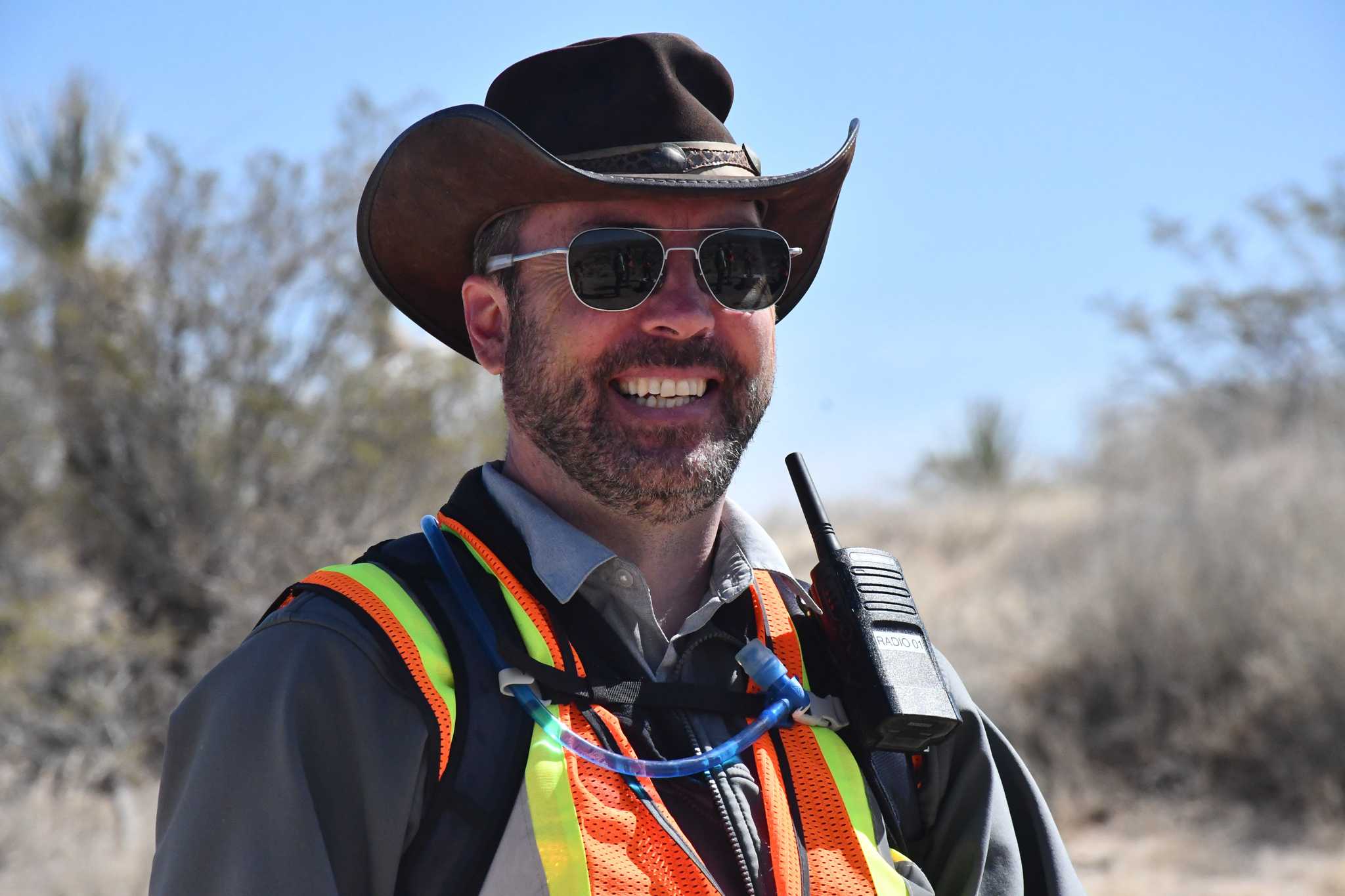 Ben Feist at the Potrillo volcanic field, New Mexico. April 2022. Photo by Melanie Formosa.